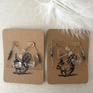 BOGO Triangle Threader Earrings Silver Edition